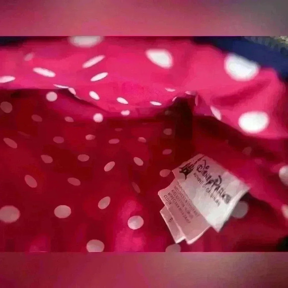 Disney Parks Minnie Mouse Wristlet Navy/Pink Stripe - Picture 6 of 6